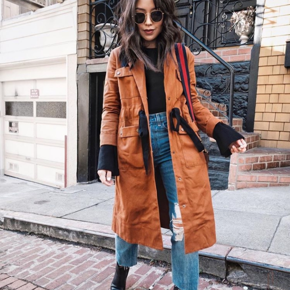 Endless Rose Womens Tie-Waist Anorak Jacket